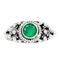 Faceted Green Onyx Ring - GOFR195