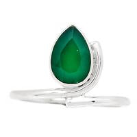 Faceted Green Onyx Ring - GOFR197
