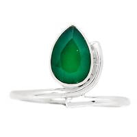 Faceted Green Onyx Ring - GOFR197