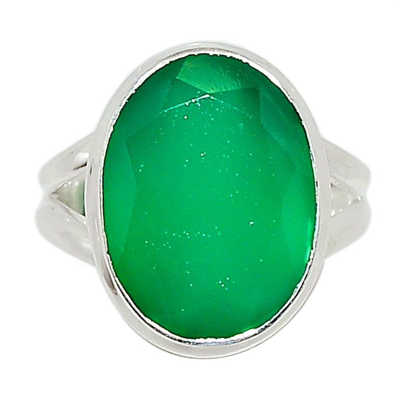 Faceted Green Onyx Ring - GOFR230