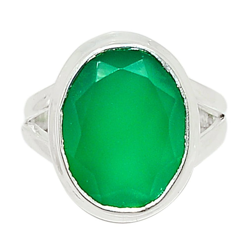 Faceted Green Onyx Ring - GOFR234
