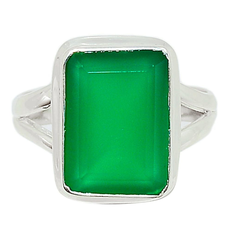 Faceted Green Onyx Ring - GOFR240