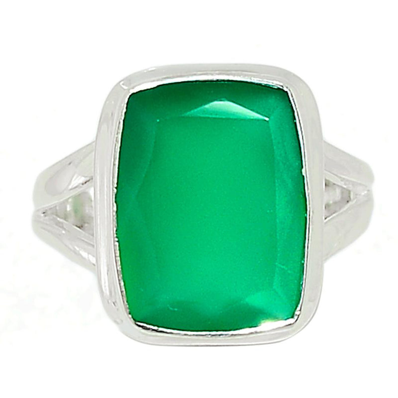 Faceted Green Onyx Ring - GOFR245