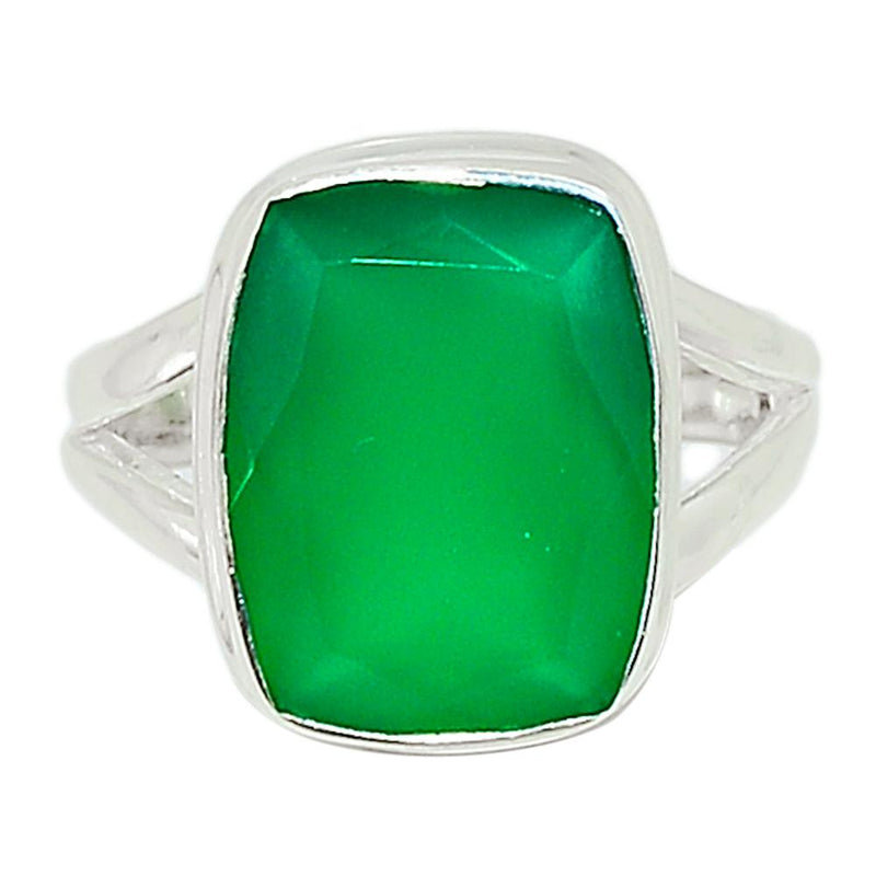 Faceted Green Onyx Ring - GOFR248