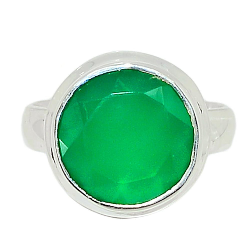 Faceted Green Onyx Ring - GOFR249