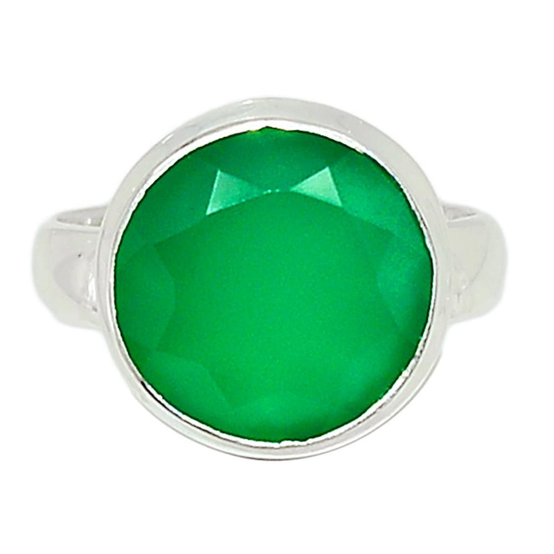 Faceted Green Onyx Ring - GOFR253