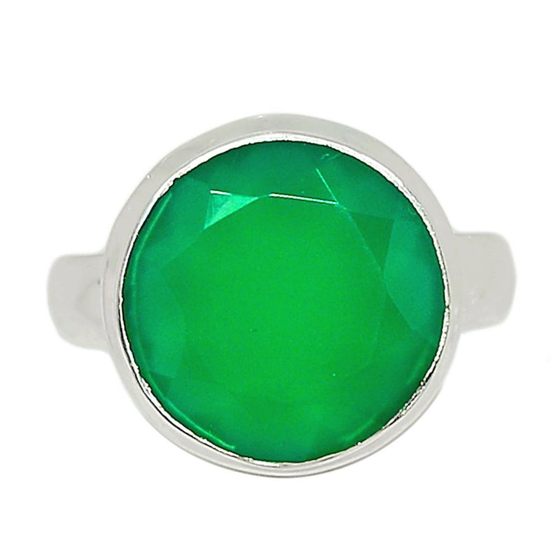 Faceted Green Onyx Ring - GOFR258