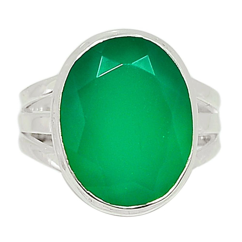 Faceted Green Onyx Ring - GOFR268