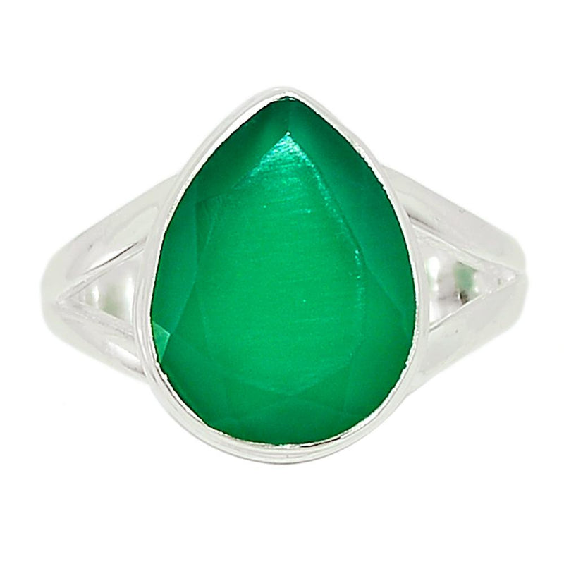 Faceted Green Onyx Ring - GOFR275