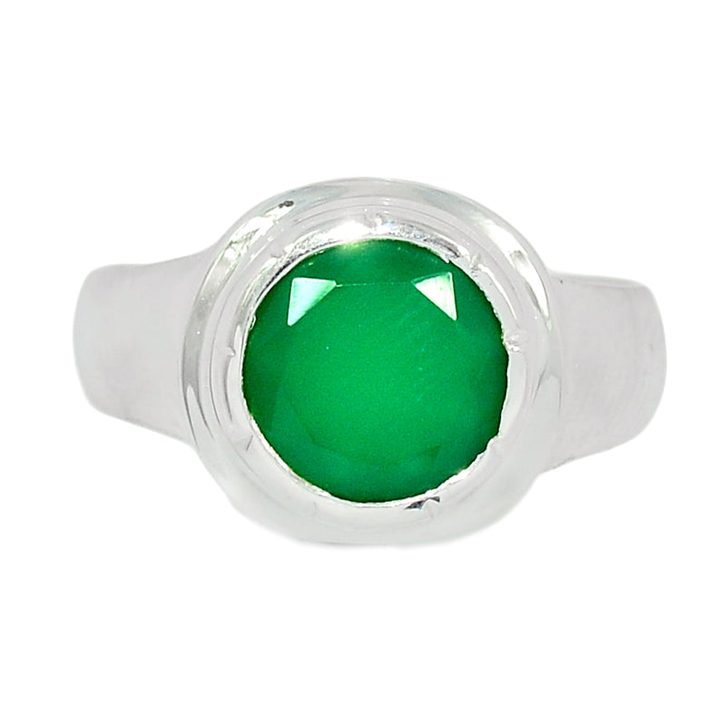 Solid - Green Onyx Faceted Ring - GOFR424