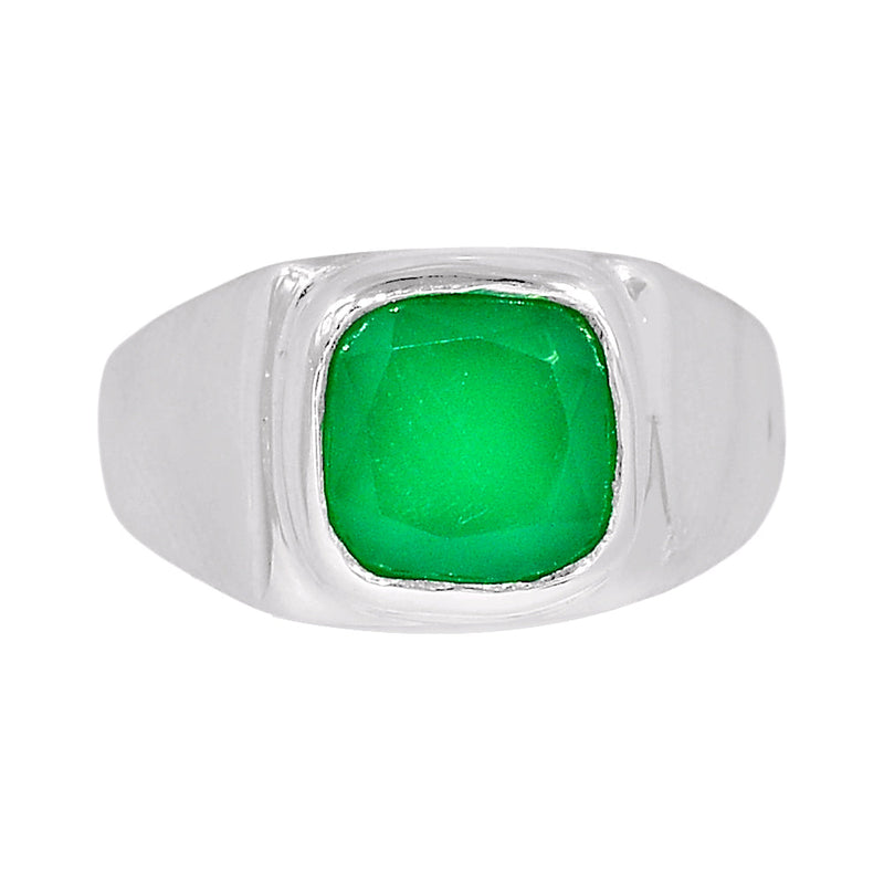 Solid - Green Onyx Faceted Ring - GOFR425