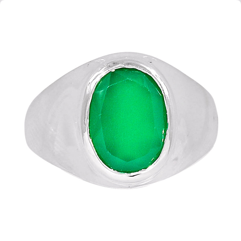 Solid - Green Onyx Faceted Ring - GOFR426