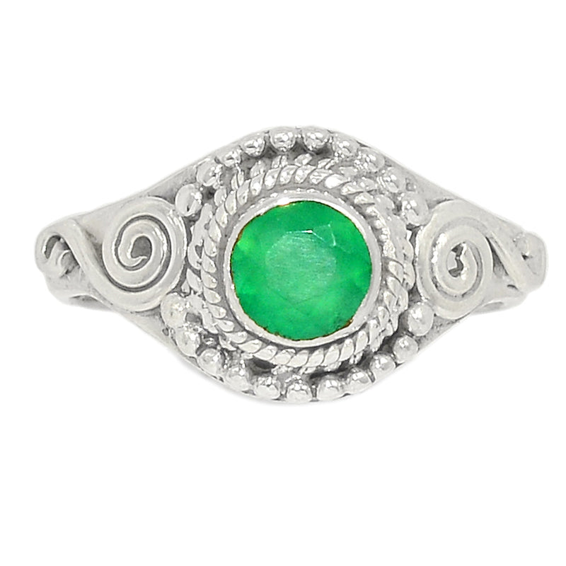 Small Filigree - Green Onyx Faceted Ring - GOFR428