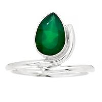 Faceted Green Onyx Ring - GOFR42