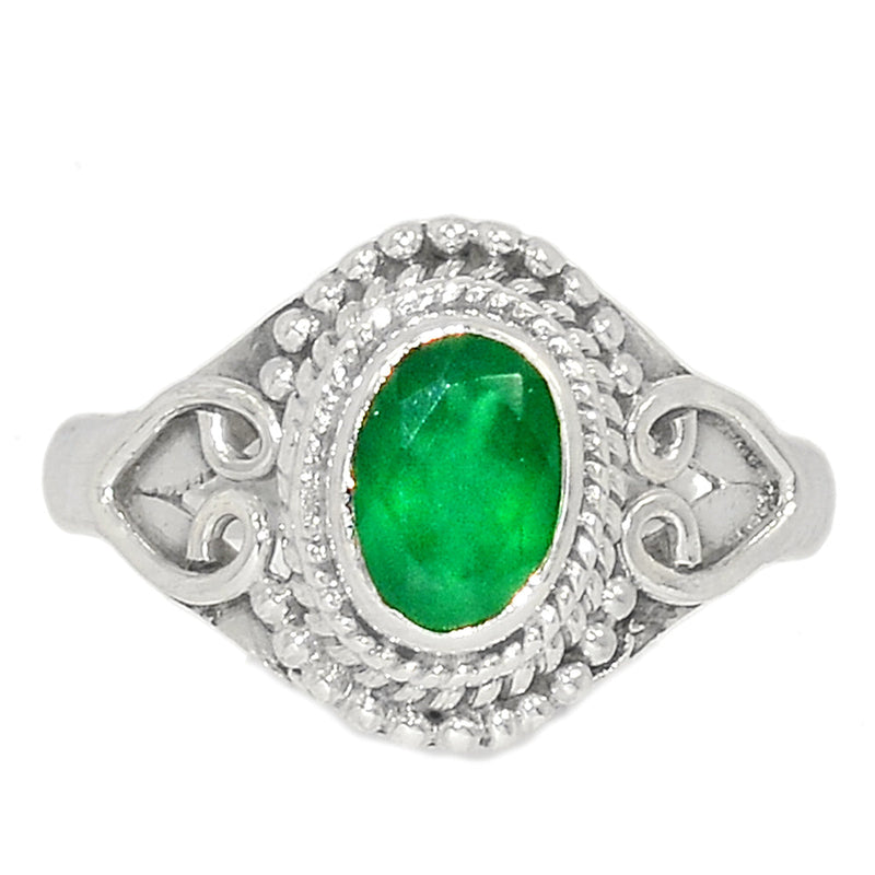 Small Filigree - Green Onyx Faceted Ring - GOFR433