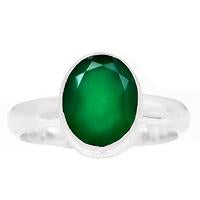 Faceted Green Onyx Ring - GOFR56