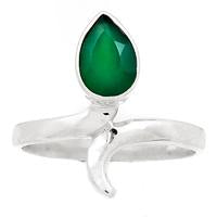 Faceted Green Onyx Ring - GOFR61