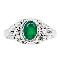 Faceted Green Onyx Ring - GOFR86
