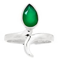 Faceted Green Onyx Ring - GOFR94