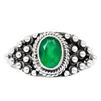 Faceted Green Onyx Ring - GOFR95
