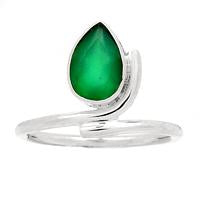 Faceted Green Onyx Ring - GOFR9