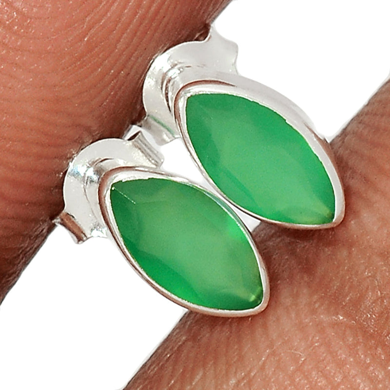 Green Onyx Faceted Studs - GOFS70