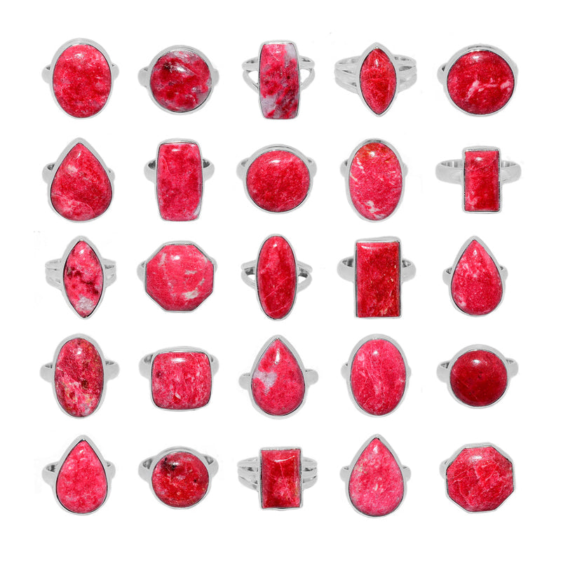 250 Grams Mix Lot - Pink Thulite Ring - GPKTR1