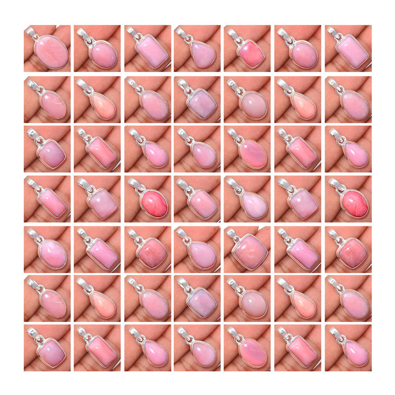 500 Grams Mix Lot - Pink Opal Pendants - GPNKP2