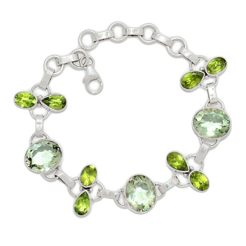 8" Green Amethyst Bracelets - GRAB158