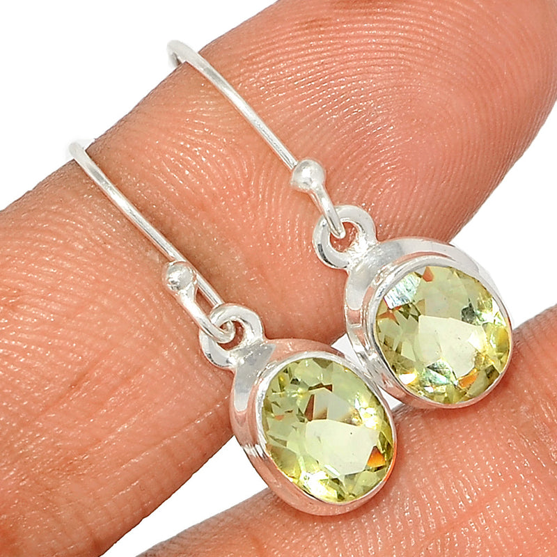 1.1" Green Amethyst Earrings - GRAE786