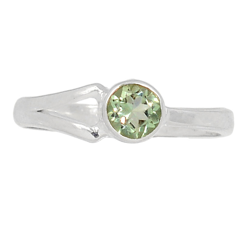 Small Plain - Green Amethyst Ring - GRAR2448