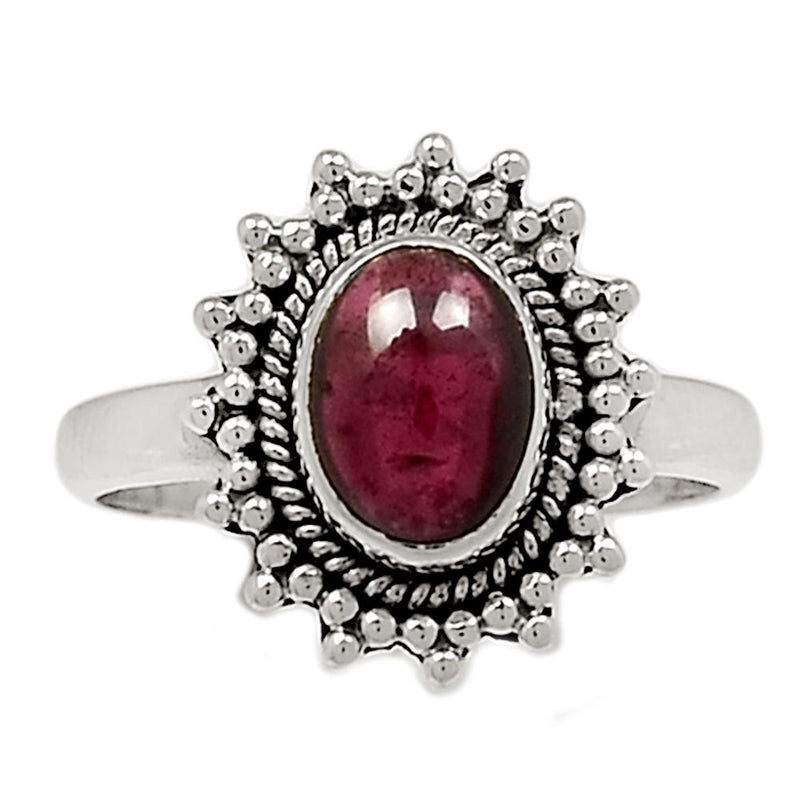 5*10MM : Garnet Cab Ring - GRCR498