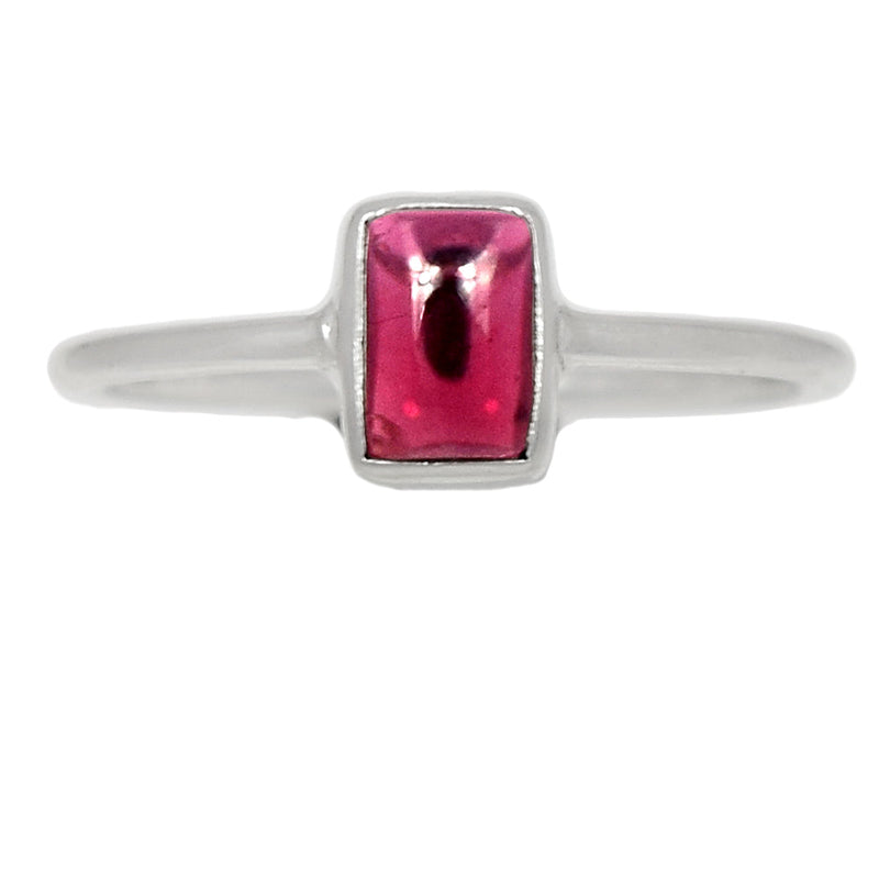 Small Plain - Garnet Cabochon Ring - GRCR719