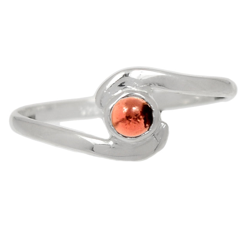 Small Plain - Garnet Cabochon Ring - GRCR722