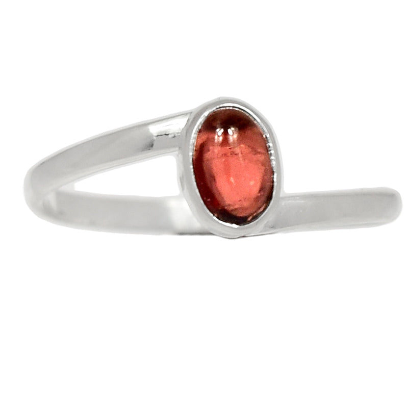 Small Plain - Garnet Cabochon Ring - GRCR723