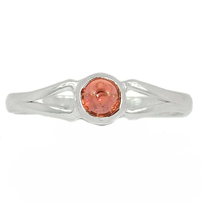 Small Plain - Garnet Cabochon Ring - GRCR747