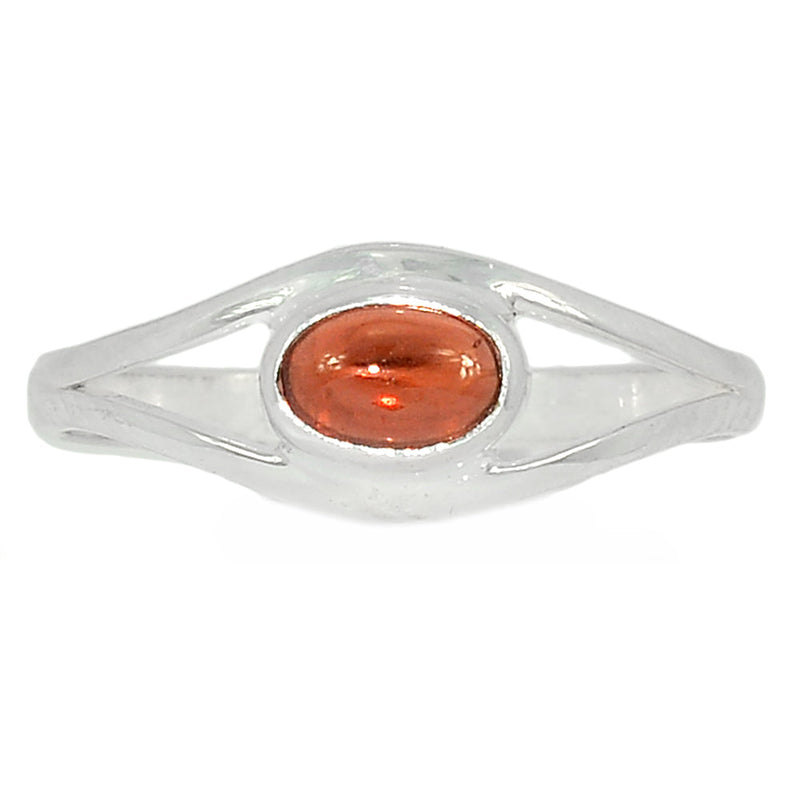 Small Plain - Garnet Cabochon Ring - GRCR772