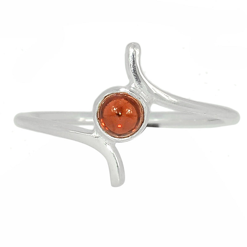 Small Plain - Garnet Cabochon Ring - GRCR781