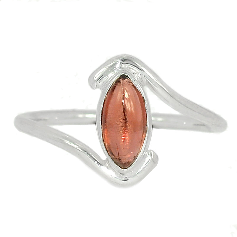 Small Plain - Garnet Cabochon Ring - GRCR826