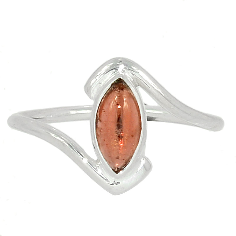 Small Plain - Garnet Cabochon Ring - GRCR831