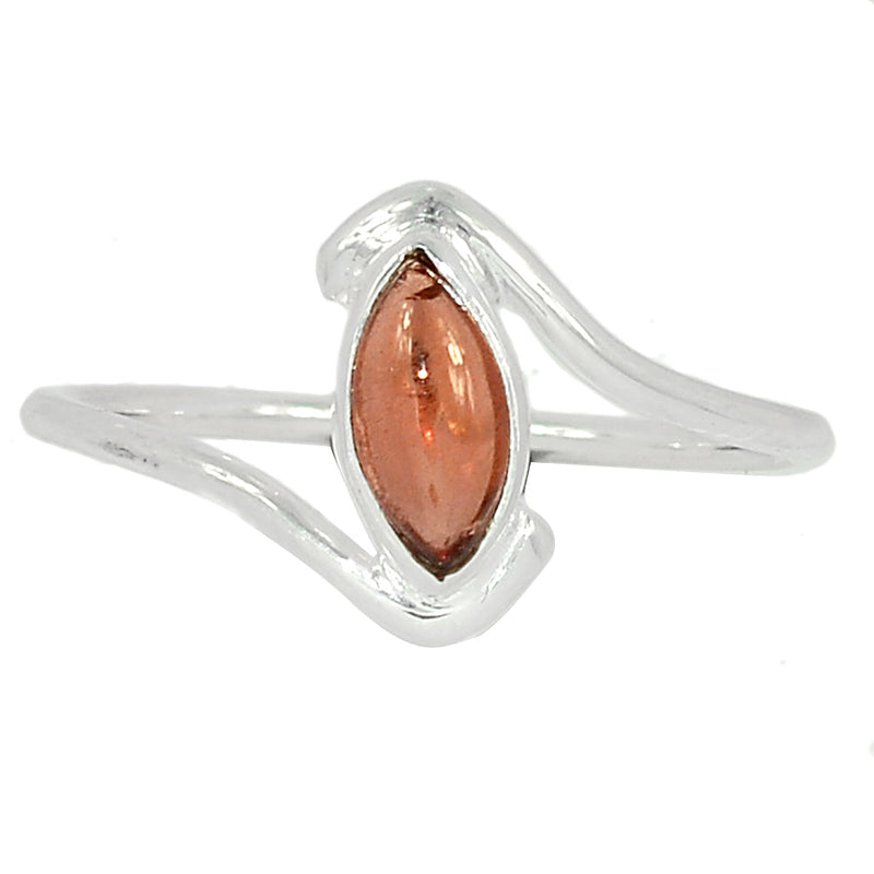 Small Plain - Garnet Cabochon Ring - GRCR845