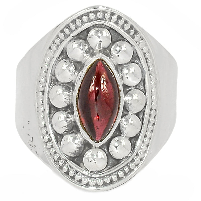 Fine Filigree - Garnet Cabochon Ring - GRCR853