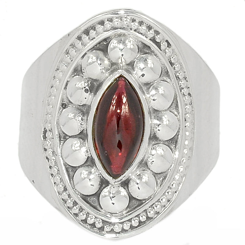 Fine Filigree - Garnet Cabochon Ring - GRCR854