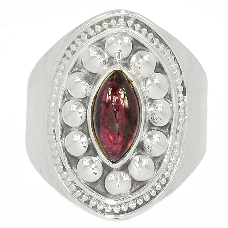 Fine Filigree - Garnet Cabochon Ring - GRCR855