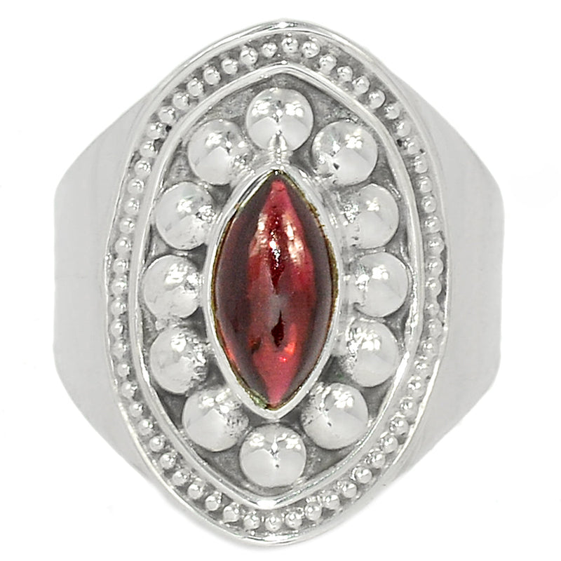 Fine Filigree - Garnet Cabochon Ring - GRCR856