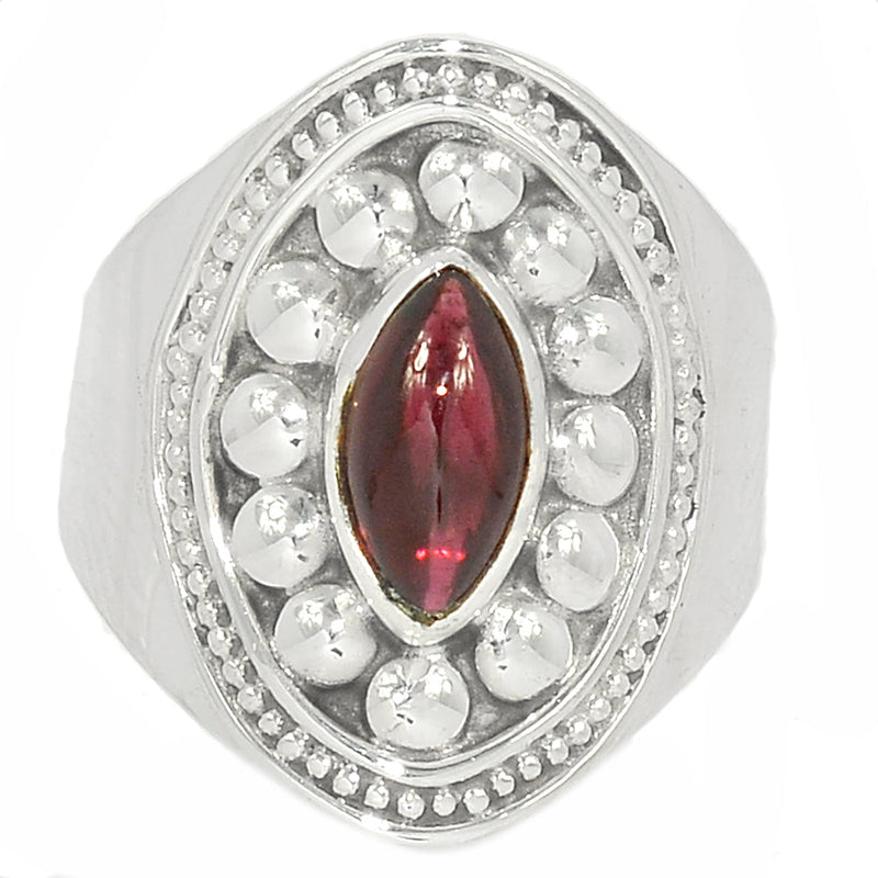 Fine Filigree - Garnet Cabochon Ring - GRCR858