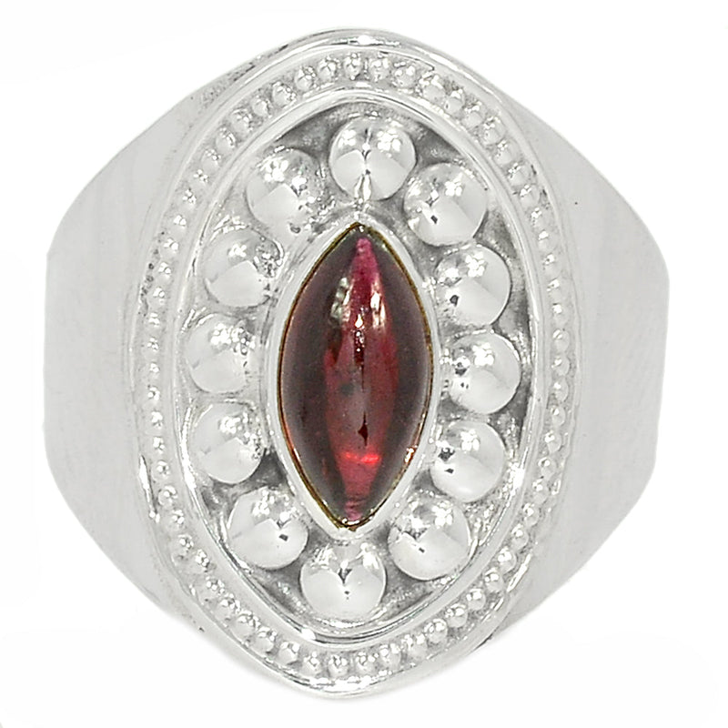 Fine Filigree - Garnet Cabochon Ring - GRCR859