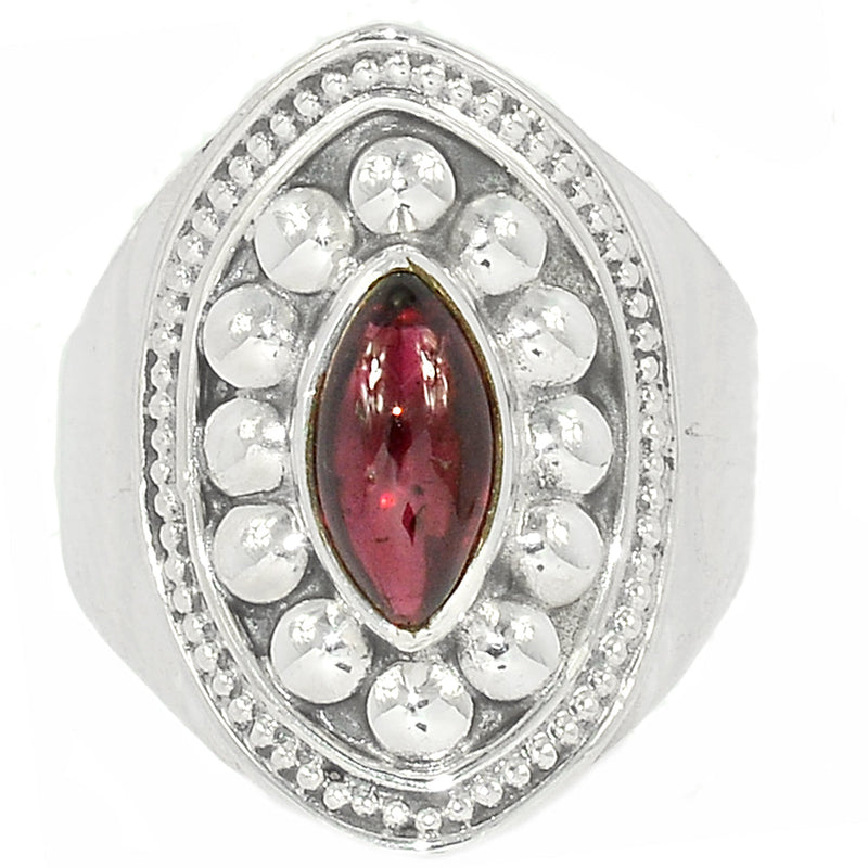 Fine Filigree - Garnet Cabochon Ring - GRCR860