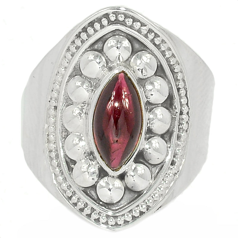 Fine Filigree - Garnet Cabochon Ring - GRCR861