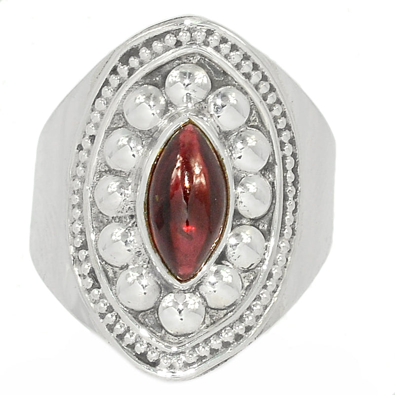 Fine Filigree - Garnet Cabochon Ring - GRCR862